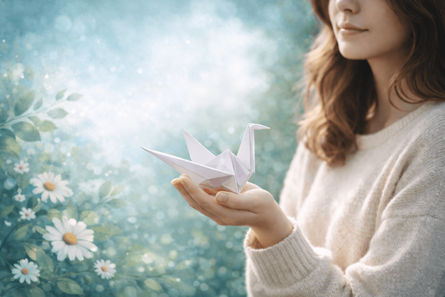 Grulla de papel — bienestar consciente